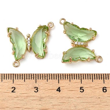 Brass Pave Faceted Glass Connector Charms(FIND-Z020-04H)-3