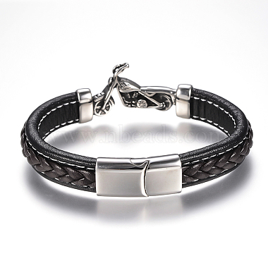 Men's Braided Leather Cord Bracelets(BJEW-H559-10C)-3