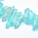 Electroplated Natural Quartz Crystal Beads Strands(G-P368-05C)-3
