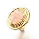 Natural Rose Quartz Chip Finger Rings for Women(RJEW-R012-06G-02)-2