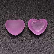 Transparent Resin Cabochons, Imitation Jell, Heart, Medium Orchid, 15.5x19x12mm(RESI-CJC0013-05G)