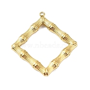 Ion Plating(IP) 304 Stainless Steel Pendants, Real 18K Gold Plated, Rhombus, 28.5x26x3.5mm, Hole: 1.4mm(STAS-B058-11G-03)