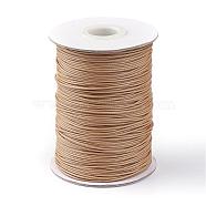 Korean Waxed Polyester Cord, BurlyWood, 1mm, about 85yards/roll(YC1.0MM-A127)