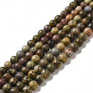 Natural Dendritic Jasper Beads Strands, Round, 6mm, Hole: 0.9mm, about 59~60pcs/strand, 14.76~14.96 inch(37.5~38cm)(G-D481-16)