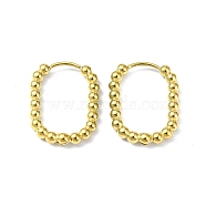Real 18K Gold Plated 316 Stainless Steel Hoop Earrings, Oval, 19x3mm(EJEW-L267-005G-04)