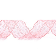 Polyester Lace Trim, Lace Ribbon For Sewing Decoration, Pale Violet Red, 45mm, about 1- 3/4 inch(45mm) wide, about 10.93 yards (10m)/roll(OCOR-A004-01O)