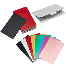 56 Sheets 8 Colors Aluminium Blank Name Cards, for Laser Engraved  Custom Visiting Business Cards, with 1Pc Rectangle Aluminum Business Cards Case, Mixed Color, Card: 86x54x0.2mm, 7 sheets/color(DIY-NB0001-31)