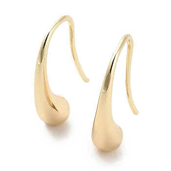 Teardrop Brass Dangle Earring for Women, Real 18K Gold Plated, 20.5x5mm