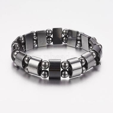 Valentine Day Gifts for Husband Stretchy Magnetic Synthetic Hematite Bracelet(X-IMB005)-2