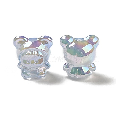 UV Plating Rainbow Iridescent Acrylic Beads(X-PACR-M002-01)-5