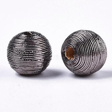 Perles de bois recouvertes de fil de cordon polyester(WOVE-S117-16mm-03)-4