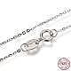 Rhodium Plated 925 Sterling Silver Cable Chain Necklaces(NJEW-N0048-46-18)-1