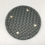 Flat Round Imitation Leather Crochet Bag Bottom, Pad Bag Cushion Bases, for DIY Bag Accessories, Black, 15cm(PURS-PW0002-010B)