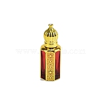 Glass Roller Ball Bottles, Essential Oil Refillable Bottle, for Personal Care, Red, 3.1x7.3cm, Capacity: 12ml(0.41fl. oz)(PW-WG50096-04)