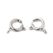 304 Stainless Steel Spring Ring Clasps, Ring, 9x11.5x4mm, Hole: 2.5mm(STAS-Q215-45P-01)
