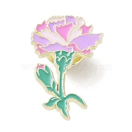 Flower Alloy Enamel Pin Brooches, for Backpack Clothes, Orchid, 30x19x1.4mm(JEWB-C029-06B-G)