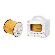 Faux Suede Cord, Faux Suede Lace, Paper Box Packing, Gold, 3.0x1.4mm, about 98.43yards/roll(90m/roll)(LW-JP0001-3.0mm-1061)