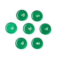 Natural Malaysia Jade Dyed Pendants, Donut/Pi Disc Charm, 18x3.5~4mm, Hole: 3~3.5mm(X-G-G994-F02-01)