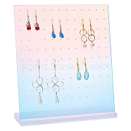 Acrylic Earrings Display Stands, L-Shaped, Clear AB, 23.5x7.55x20cm, Hole: 2mm(EDIS-WH0029-28)