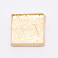 Glass Mosaic Tlies, for Home Decoration or DIY Crafts, Square, Lemon Chiffon, 20x20x4.2mm(GLAA-WH0018-95C)