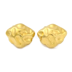 Ion Plating(IP) 304 Stainless Steel Stud Earrings, Real 18K Gold Plated, 16.5x20.5mm(EJEW-H013-33G)