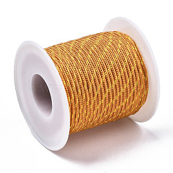 Multipurpose Polyester Cord, for Rope Bracelets or Boot Laces Making, Goldenrod, 2mm, about 21.87 yards(20m)/roll(OCOR-N006-002B-10)