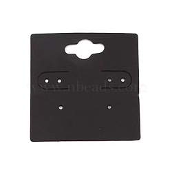 100Pcs Paper Earring Display Cards, Blank Earring Cards, Square, Black, 5x5cm(PW-WG68654-02)