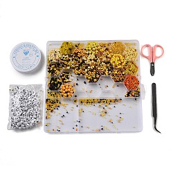 (Defective Closeout Sale: Beads Disordered) DIY 24 Styles ABS & Acrylic Beads Jewelry Making Finding Kit, Bees Theme, Mixed Color, 200x198mm(DIY-XCP0003-52)