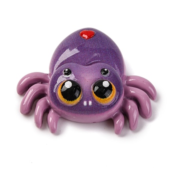 Halloween Theme Cartoon Resin Decoden Cabochons, Spider, 26x32.5x10mm