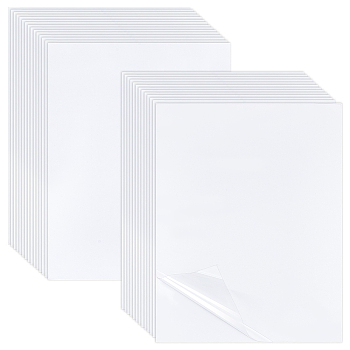 A4 PET Plastic Transparent Lamination Sheets, Rectangle, White, 300x214x0.3mm, 50 sheets/bag