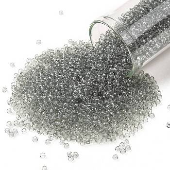 TOHO Round Seed Beads, Japanese Seed Beads, (9A) Transparent Light Black Diamond, 11/0, 2.2mm, Hole: 0.8mm, about 1110pcs/10g