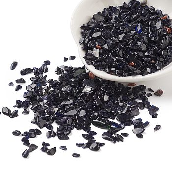 Synthetic Blue Goldstone  Beads, No Hole, 2mm