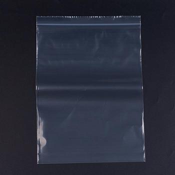 Plastic Zip Lock Bags, Resealable Packaging Bags, Top Seal, Self Seal Bag, Rectangle, White, 33x23cm, Unilateral Thickness: 3.1 Mil(0.08mm), 100pcs/bag