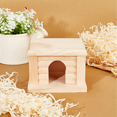 maison de hamster en bois de pin ahandmaker(DIY-GA0001-67)-5