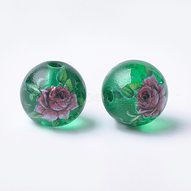 Printed & Spray Painted Transparent Glass Beads(X-GLAA-S047-04B-01)-2