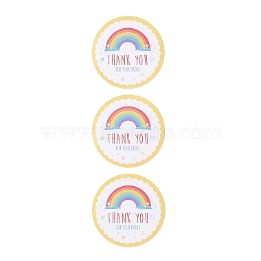 Round Thank You Theme Paper Stickers(X-DIY-B041-29)-3