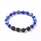 Handmade Evil Eye Lampwork Beaded Stretch Bracelets(BJEW-JB06466-01)-1