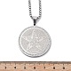 304 Stainless Steel Rhinestone Pendant Necklaces for Women(NJEW-U021-01P)-5