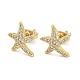Brass Micro Pave Cubic Zirconia Ear Studs(EJEW-P261-26E-G)-1