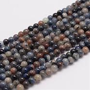 Natural Sodalite Bead Strands, Round, 3mm, Hole: 0.6~0.7mm, about 135pcs/strand, 15.5 inch(G-K153-B46-3mm)