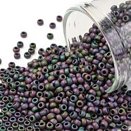 TOHO Round Seed Beads, Japanese Seed Beads, (709) Matte Color Iris Violet, 11/0, 2.2mm, Hole: 0.8mm, about 5555pcs/50g(SEED-XTR11-0709)