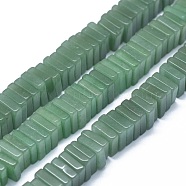 Natural Green Aventurine Beads Strands, Square Heishi Beads, 9~10.5x9~11x2~7mm, Hole: 1.2mm, about 114~121pcs/strand, 15.5~15.9 inch(39.5~40.5cm)(G-F631-I07)