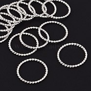 Tibetan Style Linking Rings, Circle Frames, Lead Free and Cadmium Free and Nickel Free, Silver Color Plated, 25x2mm(TIBE-EA8631Y-1S-NR)
