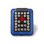 Black Alloy Brooches, Enamel Pins, for Backpack Clothes, Medical Series, 22.5x18x3mm(JEWB-S014-02D)