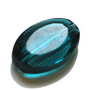 Imitation Austrian Crystal Beads, Grade AAA, Faceted, Oval, Dark Cyan, 13x10x5mm, Hole: 0.9~1mm(SWAR-F072-13x10mm-24)