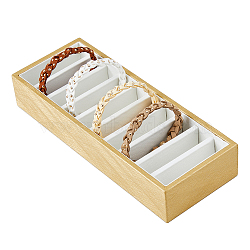 10-Slot PU Leather Bracelet Organizer Trays, Rectangle, Dark Goldenrod, 9.1x24.1x4.1cm(AJEW-WH0471-128B)