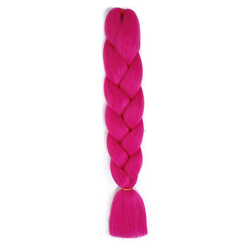 Long Single Color Jumbo Braid Hair Extensions for African Style - High Temperature Synthetic Fiber, Camellia, size 1
