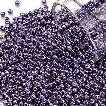 TOHO Round Seed Beads, Japanese Seed Beads, (567) Galvanized Lilac, 11/0, 2.2mm, Hole: 0.8mm, about 5555pcs/50g