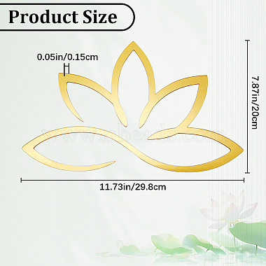 Lotus Acrylic Mirror Wall Stickers(OACR-WH0032-04C)-2