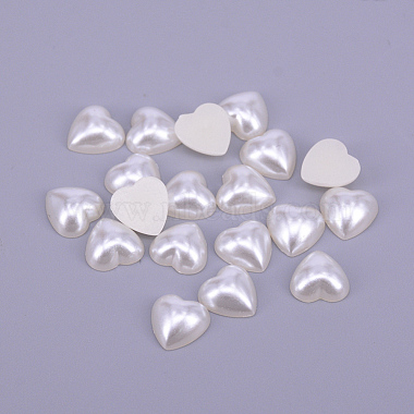 Old Lace Heart ABS Plastic Cabochons